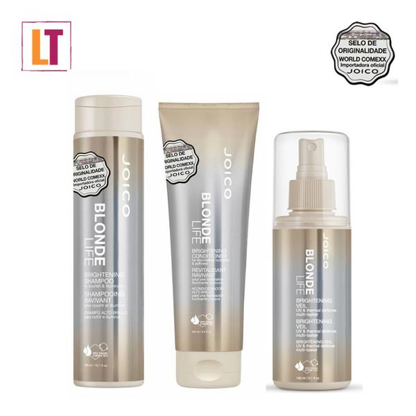 Joico Blonde Life Cabelos Loiros Kit Shampoo+cond+leave In