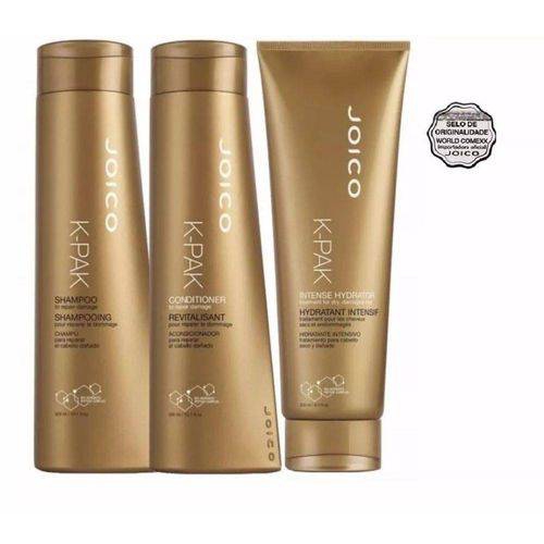 Joico K-Pak Hydrator Kit (Shampoo 300ml Cond 300ml Intense Hidrator 250ml) - Aloa