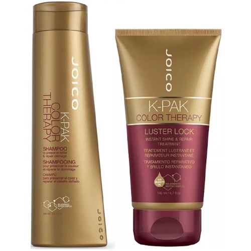 Joico Shampoo K-PAK Color Therapy 300 Ml + Máscara Therapy Luster Lock 140 Ml Caramelo