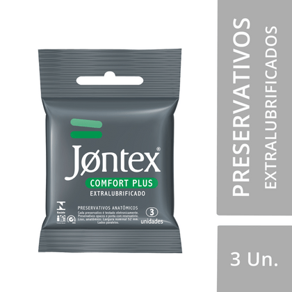 Jontex Preservativo Camisinha Comfort Plus 3 Unidades