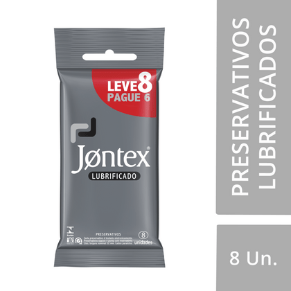 Jontex Preservativo Camisinha Lubrificado Leve 8 Pague 6