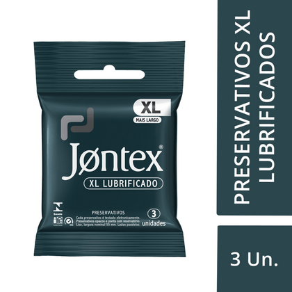 Jontex Preservativo Camisinha Lubrificado XL 3 Unidades
