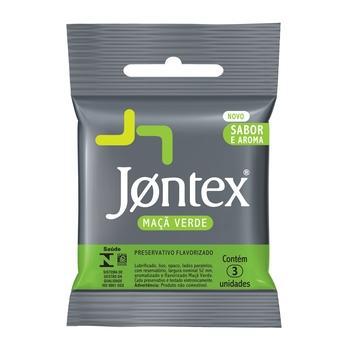 Jontex Preservativo Lubrificado Maca Verde 3 Unidades