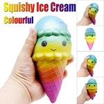 Jumbo mole Rosto colorido Ice Cream Cone lenta subida suave squishes Creme Perfumado #xqx Original