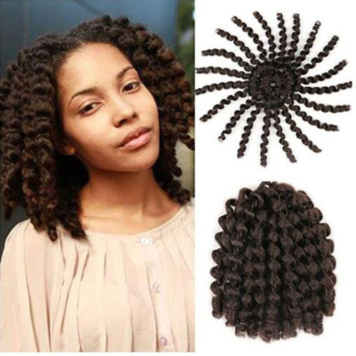 1 Pacotes Curto Onda Curl Espiral Bouncy Jumpy Crochet Cabelo Afro Pequenos Cachos Extensoes de Cabelo Africano para as Mulheres Negras Xtrend Cabelo (1b / 27 #)