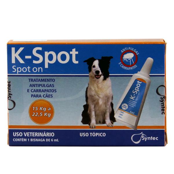 K-Spot Antipulgas e Carrapatos Cães 15 a 22,5kg (6,0ml) - Syntec