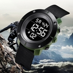 KAK Sports Waterproof Luminous Time Date Stopwatch Rodada Digital Relógio De Pulso