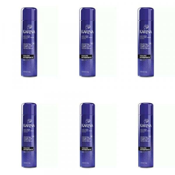Karina Crystal Complex Hair Spray Extra Forte 400ml (Kit C/06)