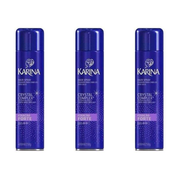 Karina Crystal Complex Hair Spray Forte 400ml (Kit C/03)