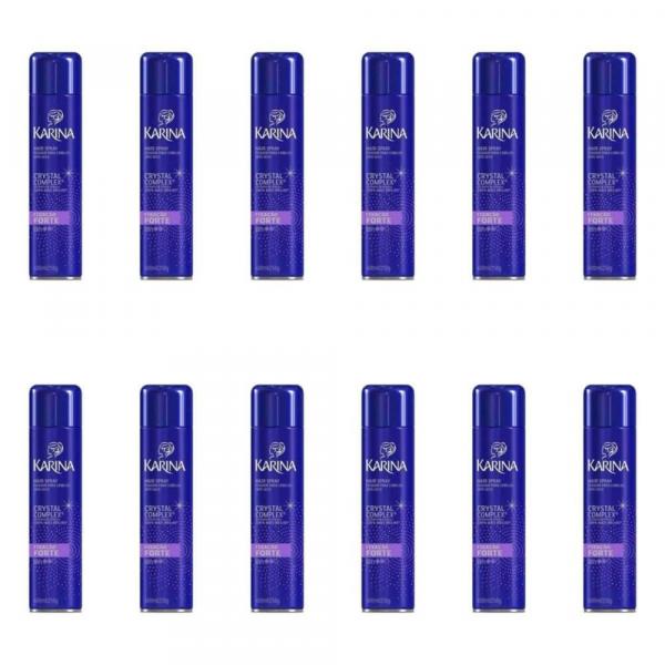Karina Crystal Complex Hair Spray Forte 400ml (Kit C/12)