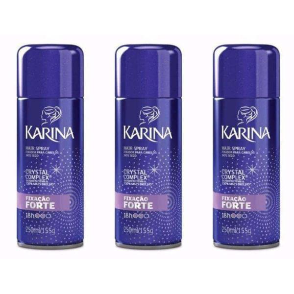Karina Crystal Complex Hair Spray Forte 250ml (Kit C/03)