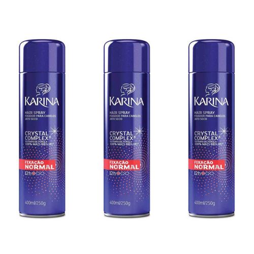 Karina Crystal Complex Hair Spray Normal 400ml (kit C/03)