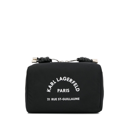Karl Lagerfeld Necessaire com Logo Estampado - Preto