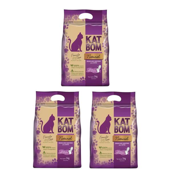 3 Kat Bom Natural Granulado Sanitário para Gatos - FVO 3kg