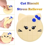 Kawaii Cat Biscuit lenta Nascente Perfumado Squeeze Toy aliviar o stress