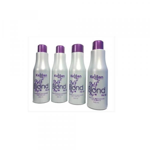 Kellan Kit Matizador Self Blond Completo Mix Oil Efeito Platinado 4x500ml - Kellan Cosmeticos