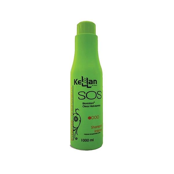 Kellan SOS Biorestore Shampoo Intense Limpeza Profunda 1L - Kellan Cosmeticos