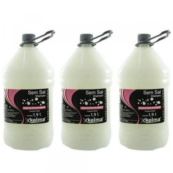 Kelma S/ Sal Shampoo 1,9 L (Kit C/03)