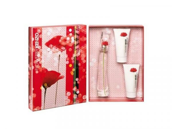 Kenzo Kit de Perfume Feminino Flower By Kenzo Edp - Perfume 50ml + Loção Perfumada 50ml + Gel de Banho