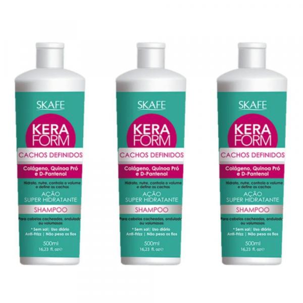 Keraform Cachos Definidos Shampoo 500ml (Kit C/03)
