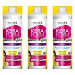 Keraform Desmaia Geral Shampoo 500ml (kit C/03)