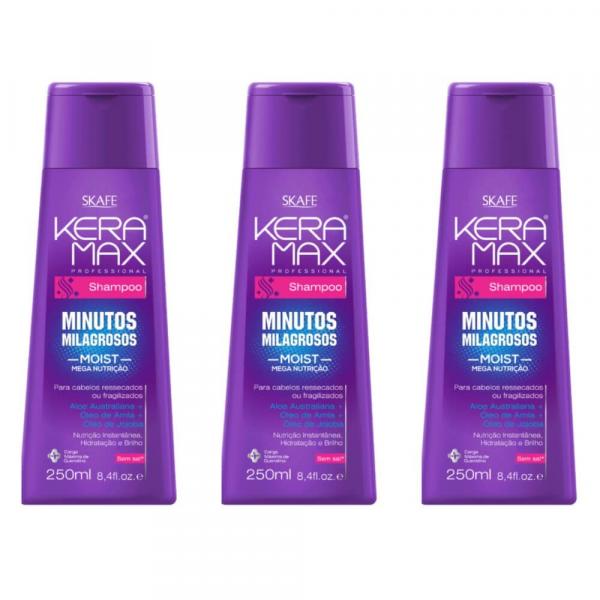 Keramax Minutos Milagrosos Shampoo 250ml (Kit C/03)