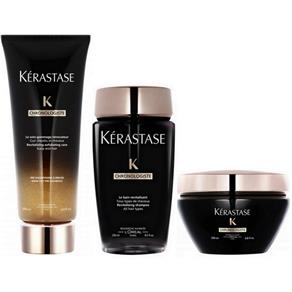 Kerastase Chronologiste Kit Shampoo Revitalisant , Máscara Crème de Régénération e Esfoliante Soin Gommage Rénovateour