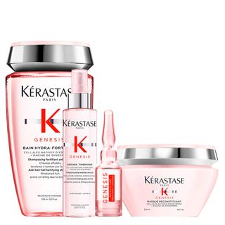 Kérastase Genesis Kit - Shampoo + Máscara + Sérum + Protetor Térmico Kit