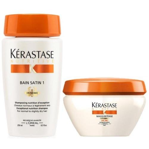 Kérastase Kit Duo Nutritive Cabelos Finos - Shampoo Bain Satin 1 250ml + Máscara Cabelos Finos 200ml - Kerastase