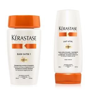 Kérastase Kit Duo Nutritive Irisome Shampoo Bain Satin 1 (250ml) + Condicionador Lait Vital (200ml)