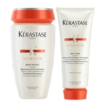 Kérastase Kit Duo Nutritive Irisome Shampoo Bain Satin 1 250ml + Condicionador Lait Vital 200ml