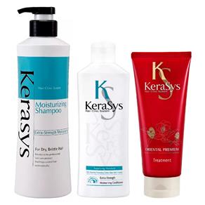 Kerasys Moisturizing Kit - Shampoo + Condicionador + Tratamento Kit