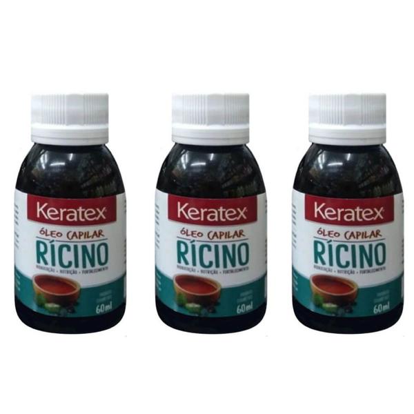Keratex Óleo de Rícino 60ml (Kit C/03)