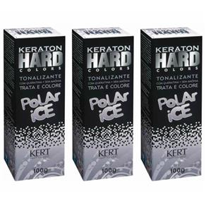 Keraton Hard Colors Tonalizante Polar Ice 100g - Kit com 03