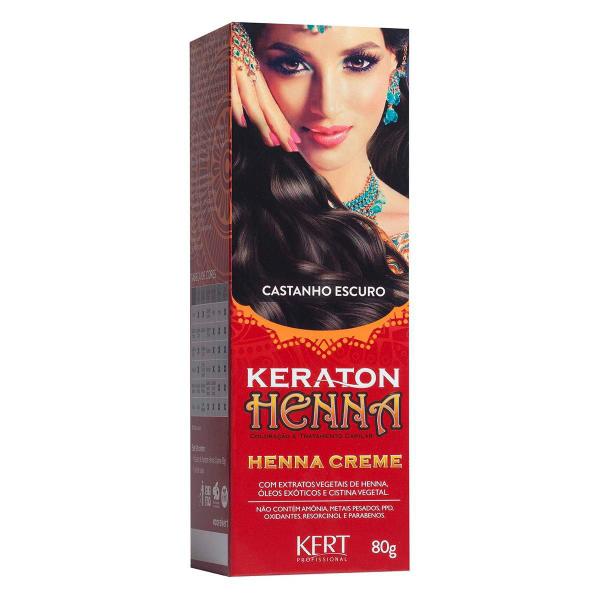 Keraton Henna Creme Castanho Escuro - 80g