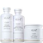 Keune Satin Oil Kit Shampoo Condicionador e Máscara