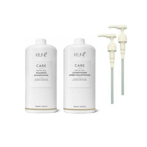 Keune Satin Oil Shampoo 1l e Condicionador 1l