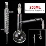 KICUTE 250 ml Laboratório de Aparelhos de Destilação Química Kit de Vidraria com Junta 14/23