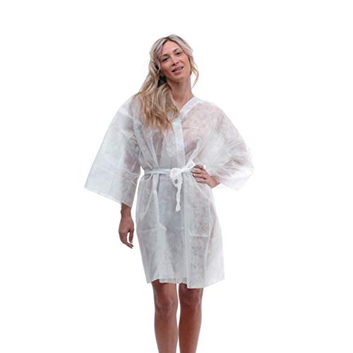 Kimono Descartável para Estetica TNT Branco 10un Cera Fácil