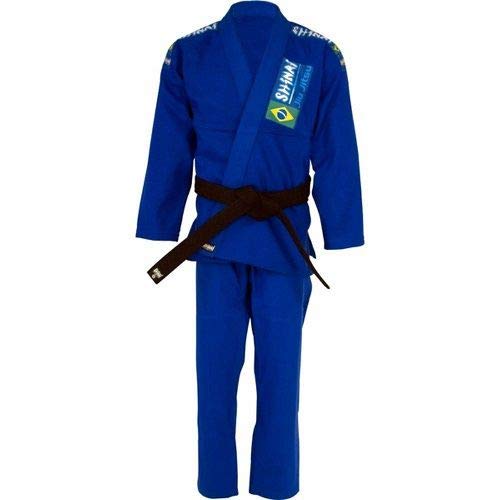 Kimono Shinai Jiu Jitsu Standart Trançado - Masculino- Azul