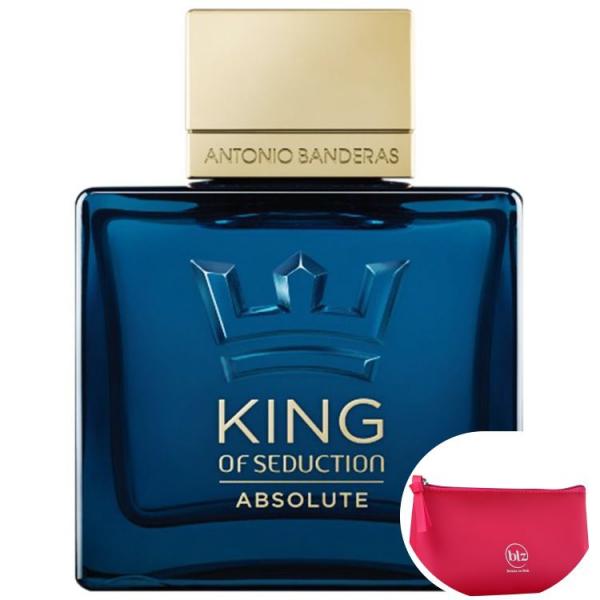 King of Seduction Absolute Antonio Banderas EDT - Perfume 100ml+Beleza na Web Pink - Nécessaire