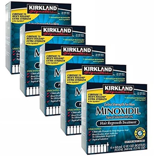 Kirkland Minoxidil 5% (5 Caixas) – Envio Imediato