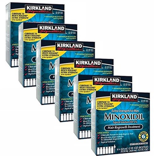 Kirkland Minoxidil 5% (6 Caixas) – Envio Imediato