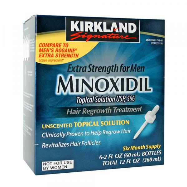 Kirkland Signature Extra Strenght For Men - Kit Completo de Tratamento para 6 Meses - Importado - Kirland