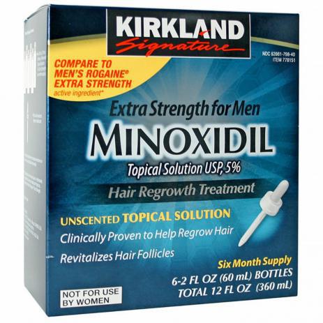 Kirkland Signature Extra Strenght For Men - Kit Completo de Tratamento para 6 Meses - Importado para Crescimento Capilar