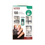 Kiss Kit 100 Unhas Postiças Quadrado Curto