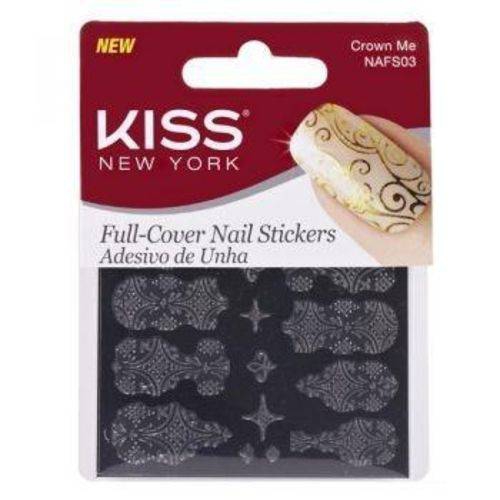 Kiss Nail Adesivo Unha Nafs03 Crowm me - Kiss New York