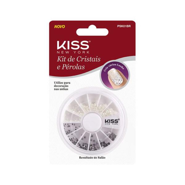 Kiss Nail Art Kit de Cristais e Perolas Psk01br - Kiss New York