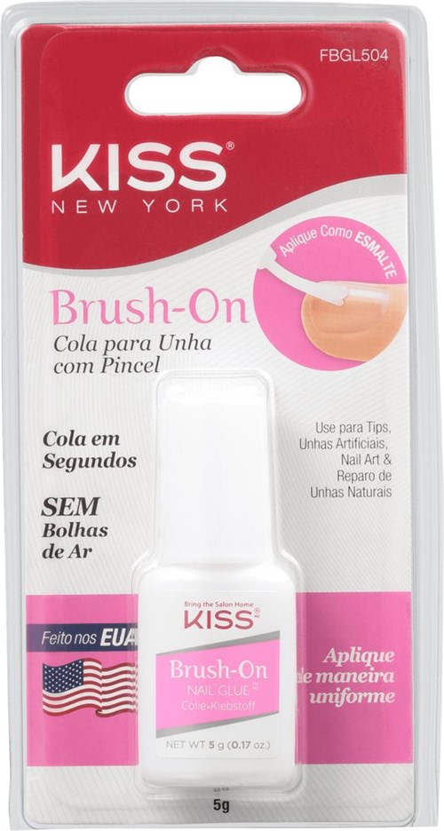 Kiss New York Brush On Cola de Unhas Postiças 5G