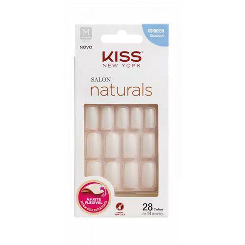 Kiss New York Kit 2unidade Salon Natural Medio Quadrado (ksn02br)
